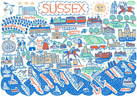 Sussex art print by Julia Gash