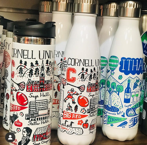 Cornell University water bottles by Julia Gash