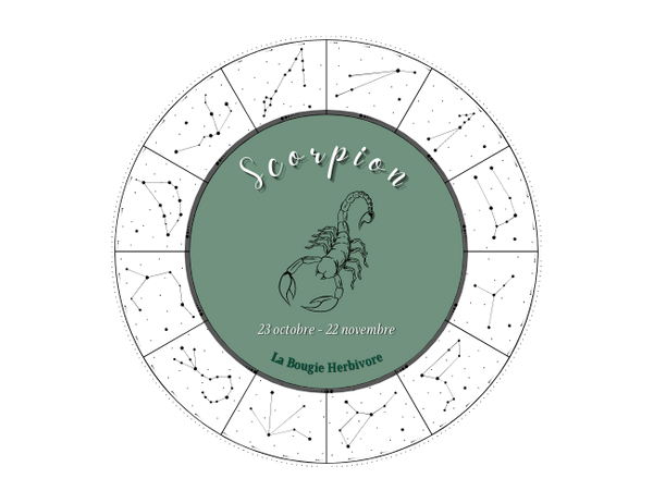 Signe Astro Scorpion - La Bougie Herbivore