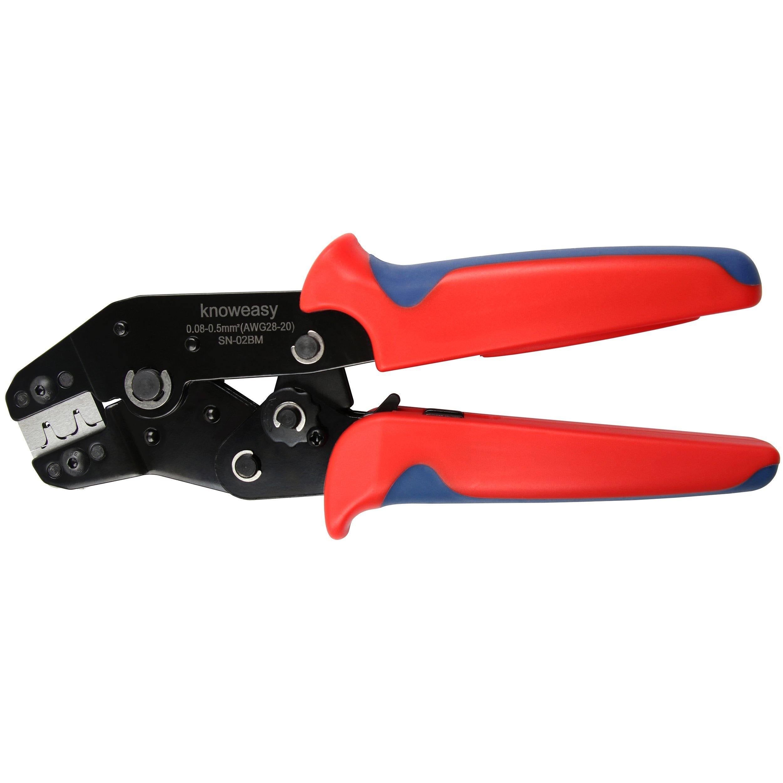 Micro Connector Pin Crimping Tool,Knoweasy Pin Crimper and Jst Crimp for  D-Sub,Open Barrel suits Molex,JST,JAE,32-20AWG /0.03-0.52mm²