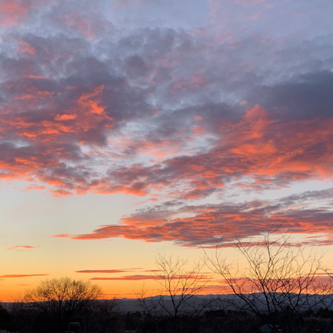 Sunset in Santa Fe Facing Jemez Mountains