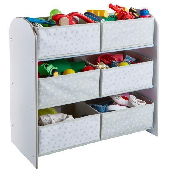 white toy storage unit