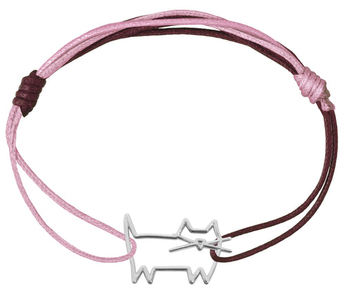 Aliita White Enamel Conejito Perla Cord Bracelet