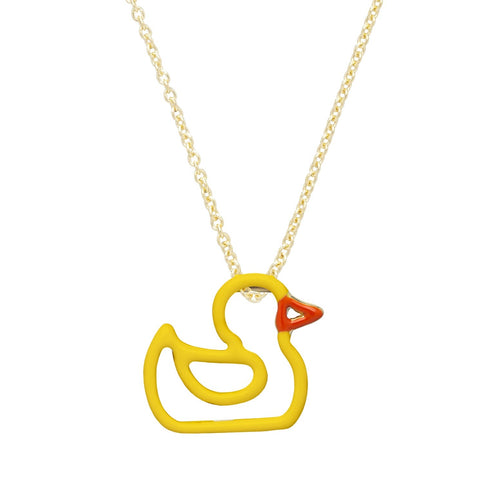 PATITO ENAMEL WHITE NECKLACE – ALIITA