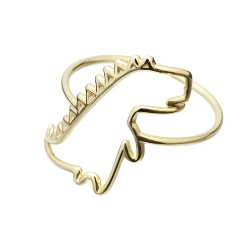 Cameo Dino Gold Ring - ALIITA