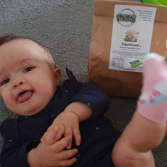 My Baby Organics Australia, happy customer rolling on the ground