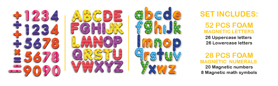 magnetic letters and numbers