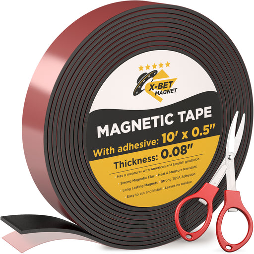 Magnetic Tape Self Adhesive, Sticky Magnet Strips - Flexible & Easy to  Stick On