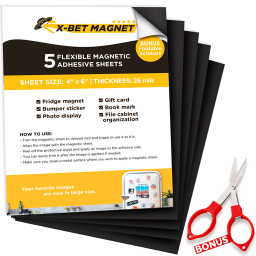 10 Magnetic Sheets of 8 x 10 Adhesive 20 mil Magnet