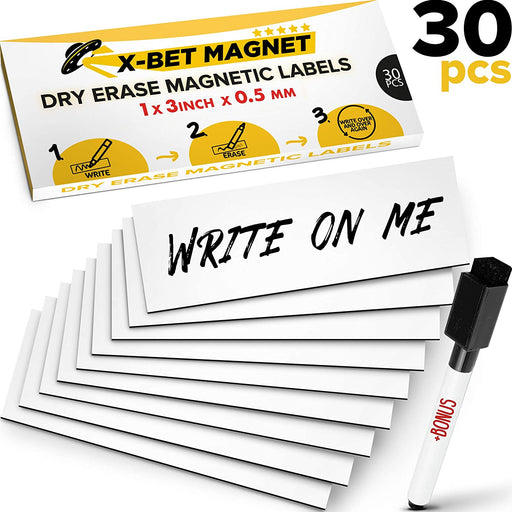 Dry Erase Magnetic Labels 4”x4” for Whiteboards 10 PCs