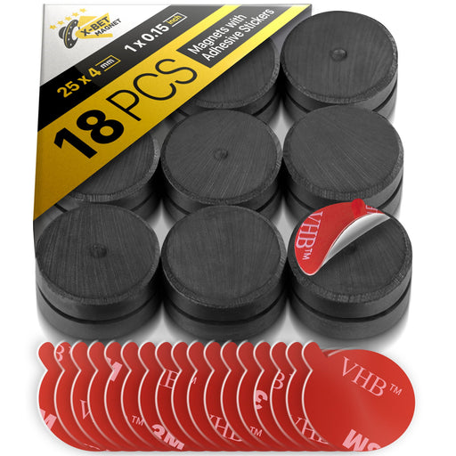 Adhesive Ceramic Magnets 50 PCs – Round Circle Magnets