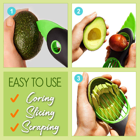 Handy Housewares 2-in-1 Avocado Slicer Tool with Plastic Blade and