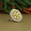 White Color American Diamond Finger Ring (ADR427WHT)