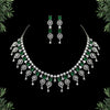 Green Color American Diamond Necklaces Set (CZN476GRN)