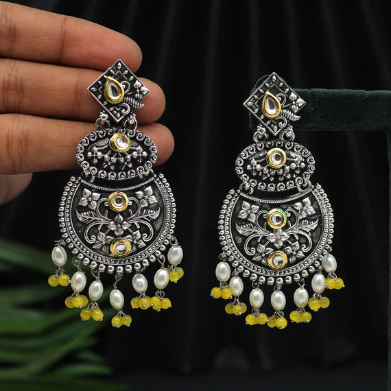 Jhumka Earrings With Hair Chain Wedding Jewellery  TrishaStorecom