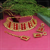 Red Color Choker Kundan Polki Necklace Set (KPN179RED)