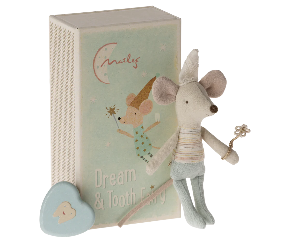 Maileg Tooth Fairy, Mouse - Little Brother in Matchbox