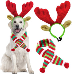 Dog Antlers headband and scarf for Christmas