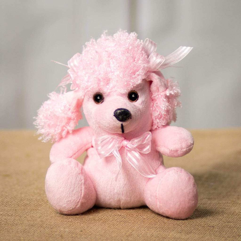 pink stuffed poodle