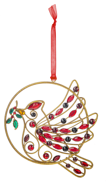 Golden Cardinal Ornament - The Country Christmas Loft