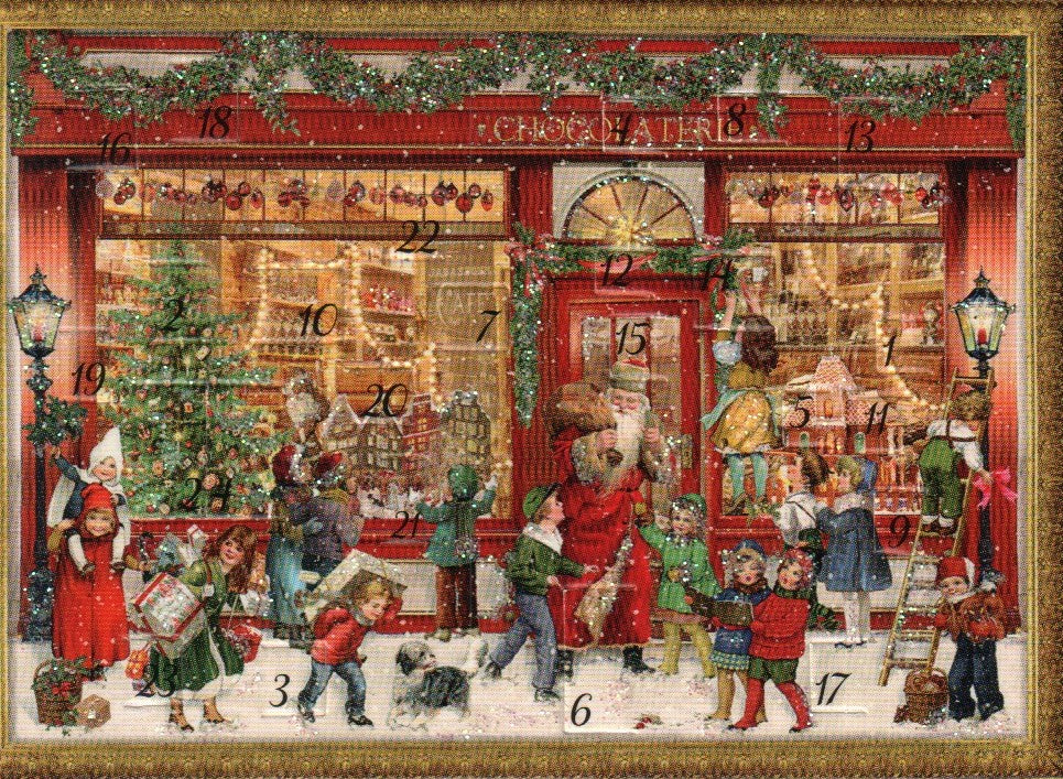 Miniature Victorian Advent Calendar Card The Country Christmas Loft