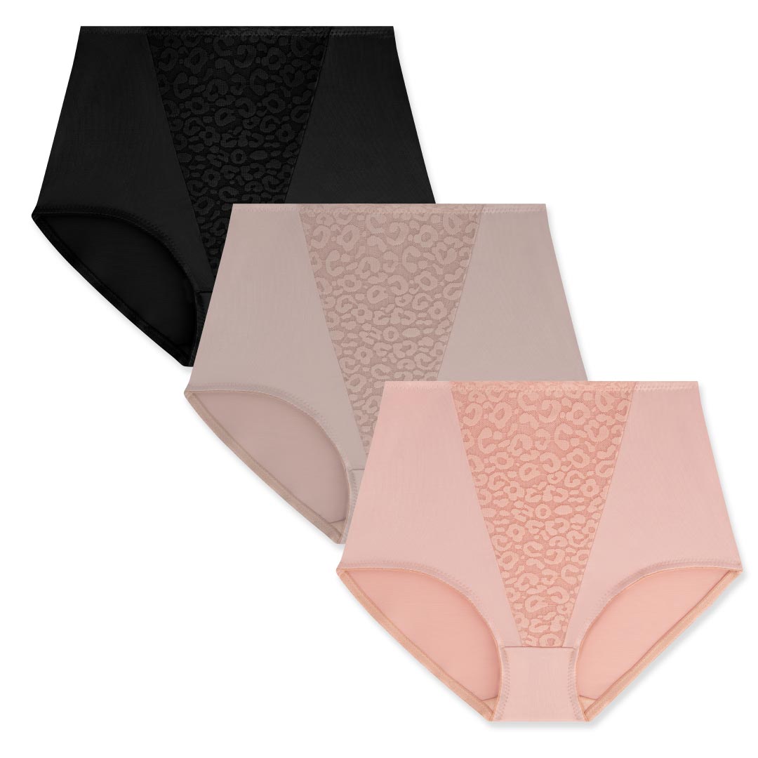 3 Pack High Waist Light Tummy Control Panties