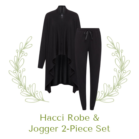 Hacci Robe & Jogger 2-Piece Set by René Rofé