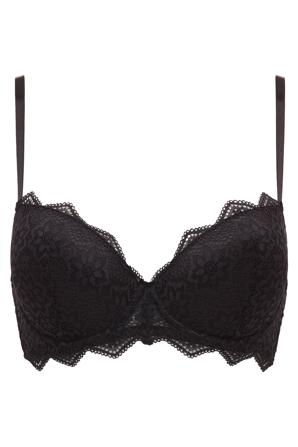 Buy Rene Rofe women 2pcs lace padded extremely pushup underwire bra blush  and black Online