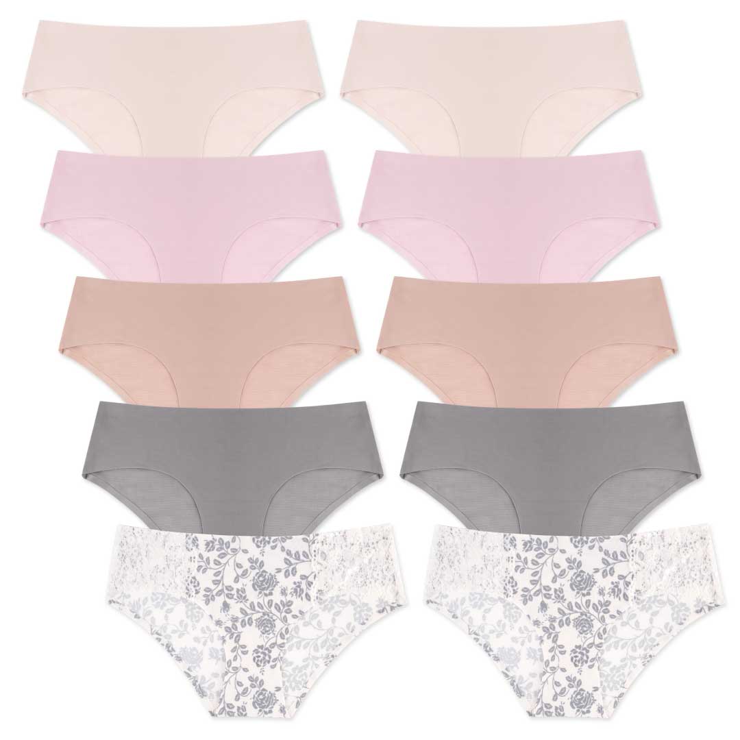 5-pack Lace Hipster Briefs - Black/white/light pink - Ladies