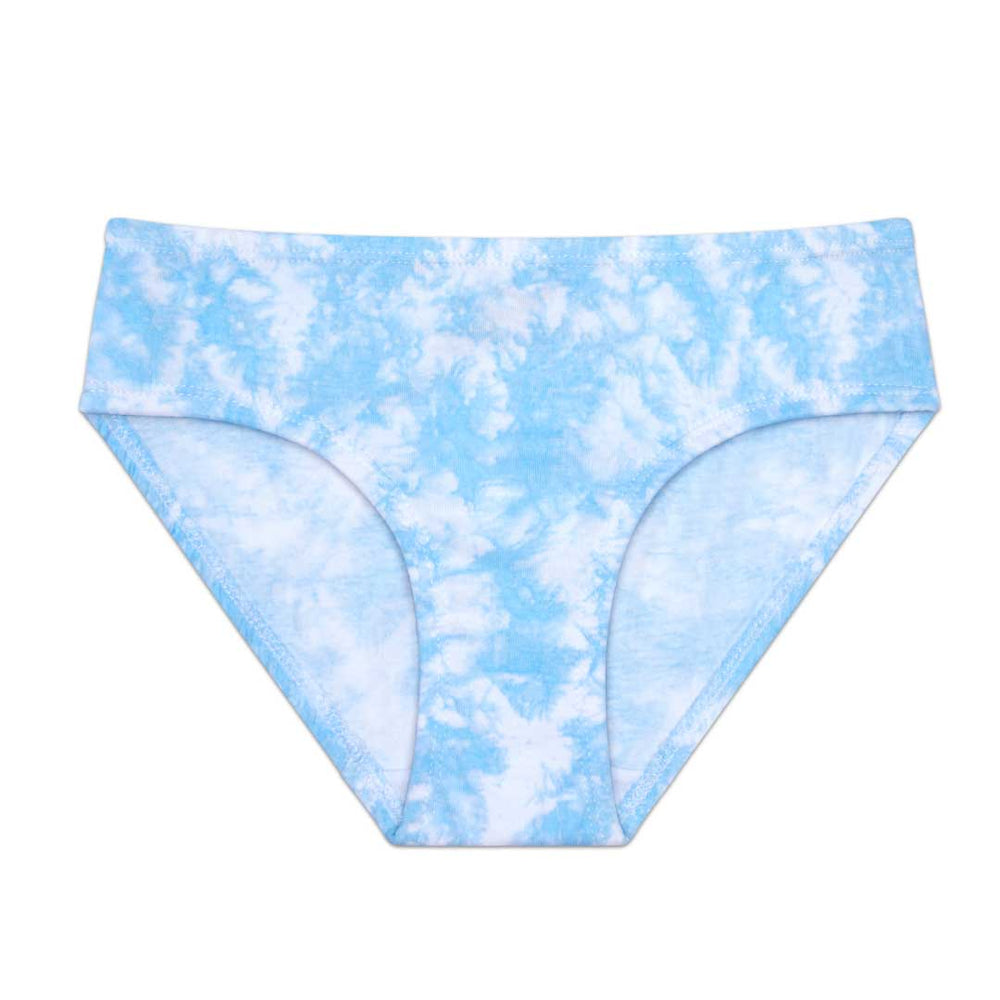 5-pack Cotton Thong Briefs - Light blue/floral - Ladies