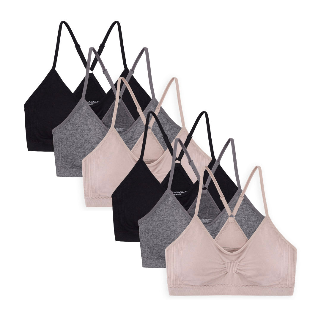 René Rofé Lingerie 6 Pack Women's Bandeau Bra Removable Pads Seamless Strapless  Bralette Tube Top Bra (Lace 6 Pack, Small/Medium) at  Women's  Clothing store