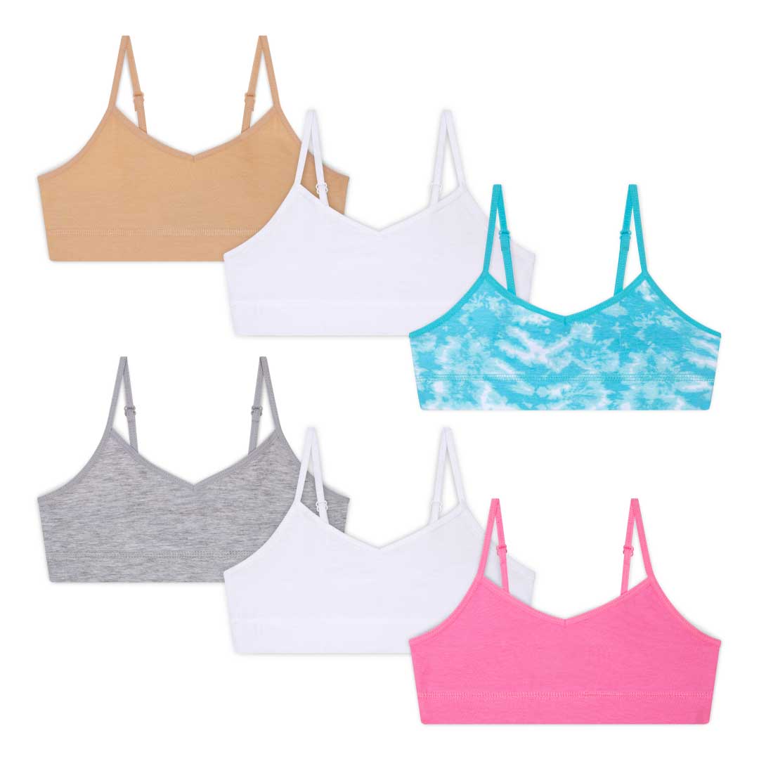  Rene Rofe Girls Cotton Spandex Cami Crop Training Bra with  Adjustable Straps (10 Pack), Asst #1, Size 7-8', Medium: Clothing, Shoes &  Jewelry