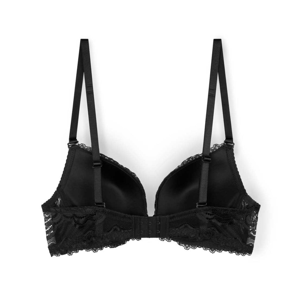 Super Push-up Lace Bra - Black/beige - Ladies