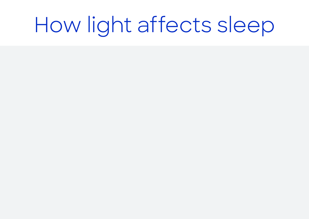 How light affects sleep