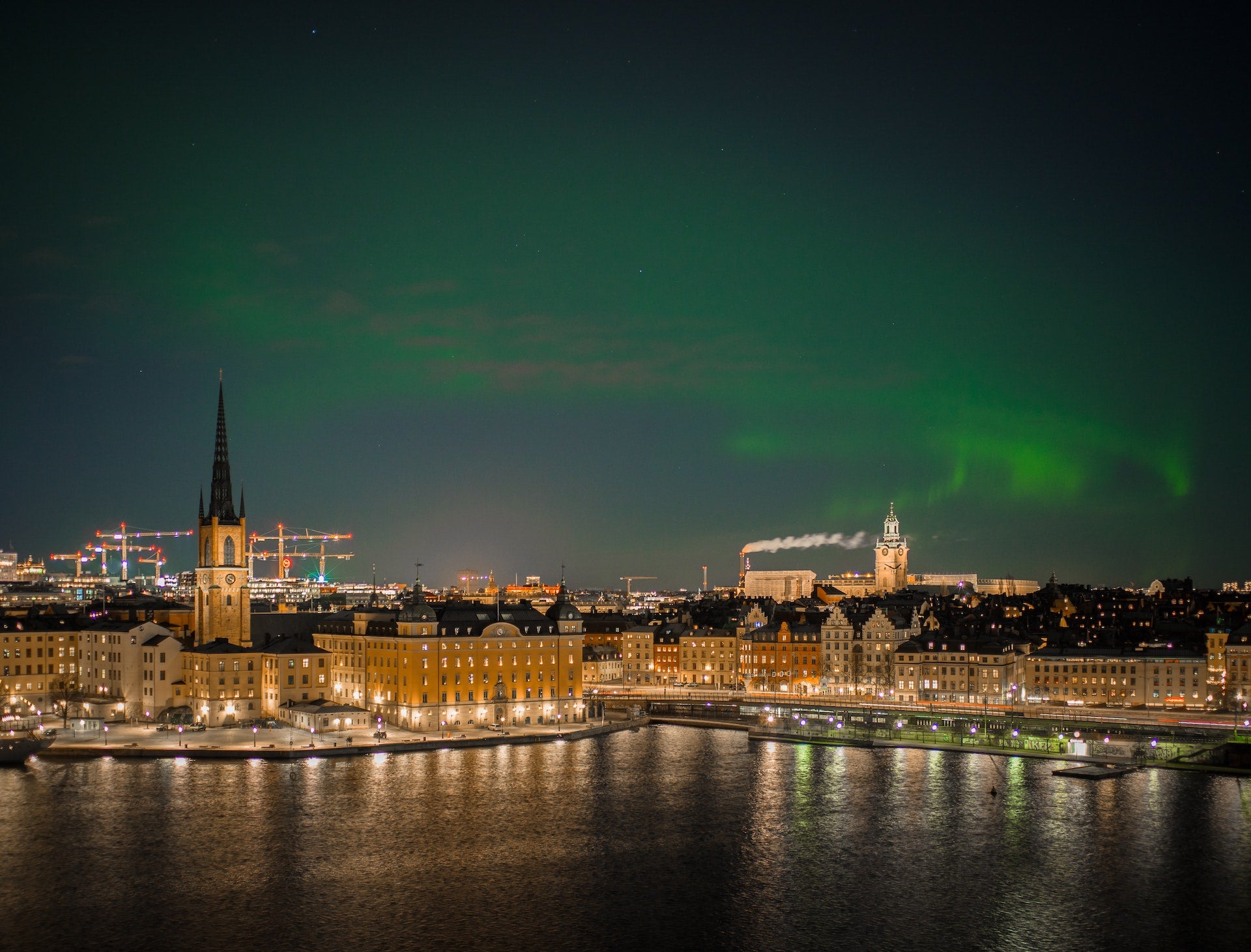 Northern lights over Stockholm