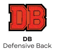Sleeve Patch - Positions Defensive Back
