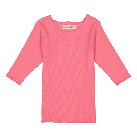 RIB Basic GIRL Tshirt - Coral Pink - FINAL SALE – TeelaNYC