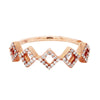 ROSE GOLD FASHION RING WITH GEOMETRIC SHAPES, .25 CT TW