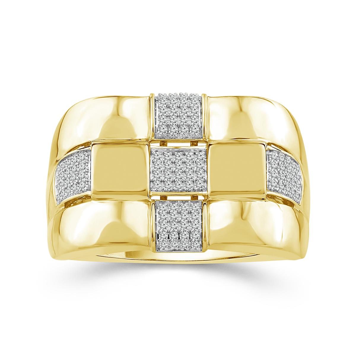 Modern diamond ring in 18k gold | Gold rings jewelry, Gold rings fashion,  Unique gold rings