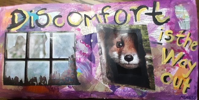 art journal page comfort