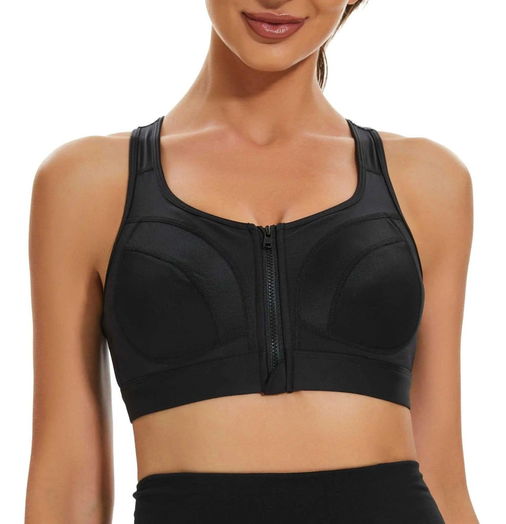 Wirefree Criss-Cross Back Adjustable Straps Sports Bra for Women