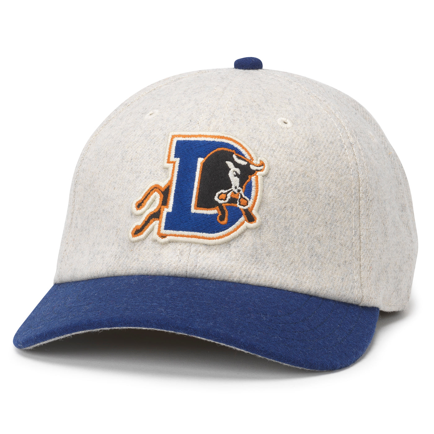 Durham Bulls Hat: Ivory/Royal Strapback Dad Hat | Milb