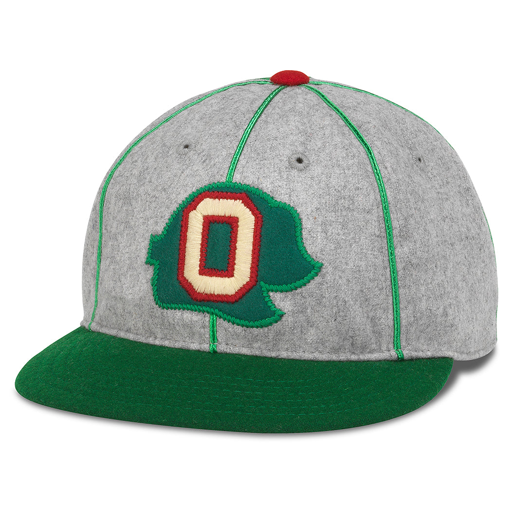 Oakland Oaks Statesman Grey & Dark Green Strapback - American Needle