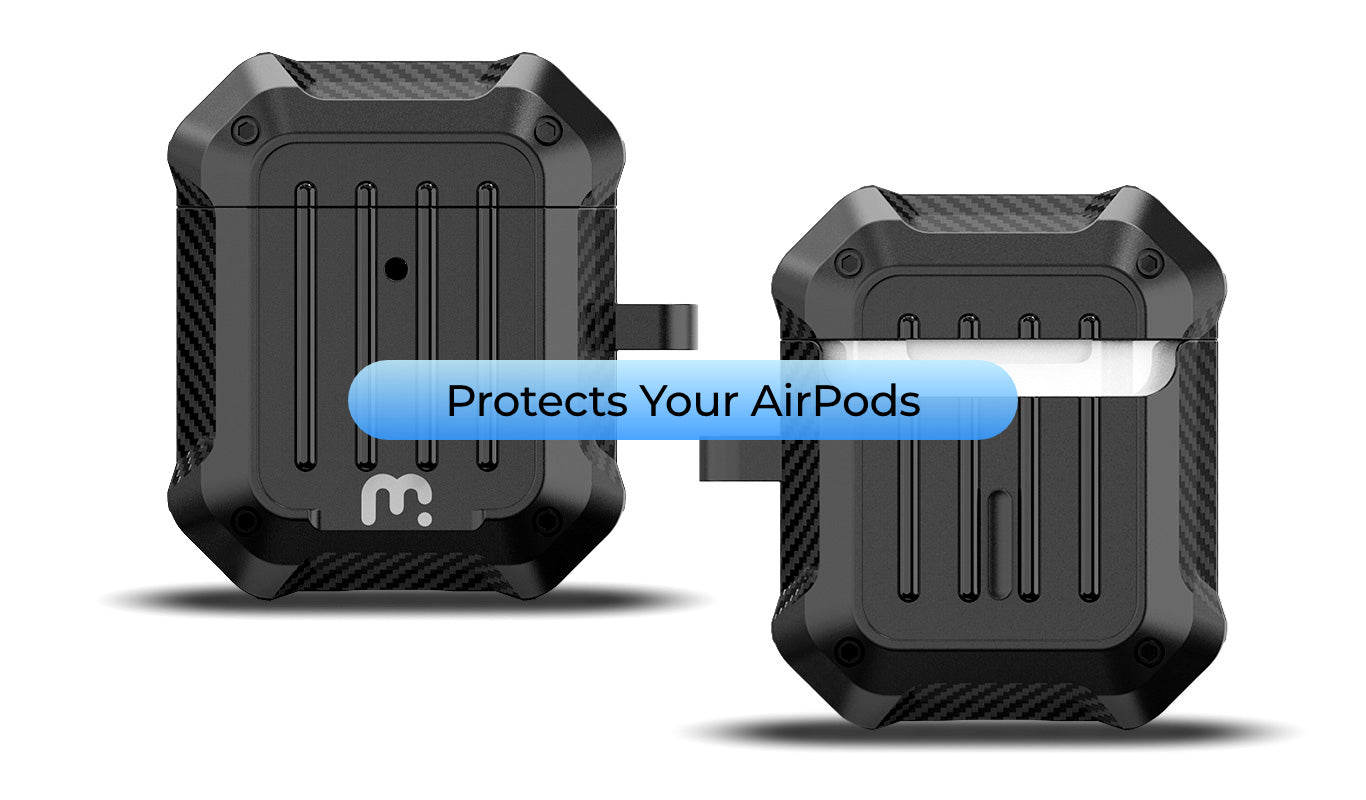 Apple AirPods 1 and AirPods 2 Carbon Fiber Case | MyBa...