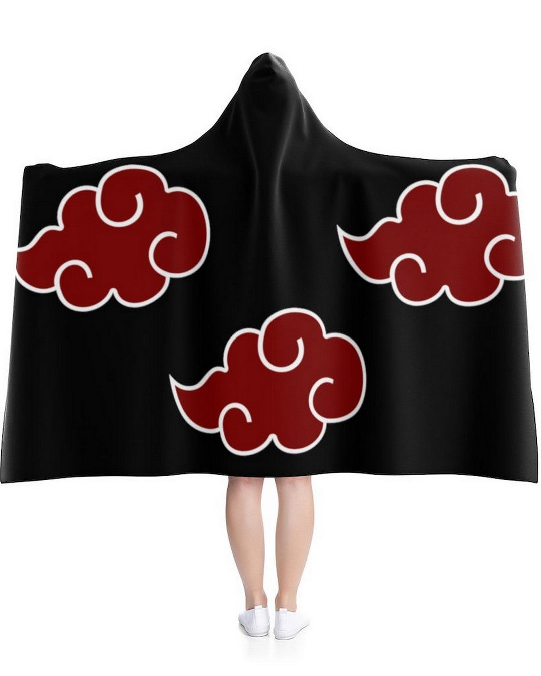 Naruto Anime Akatsuki Logo Hooded Blanket Anime At Night