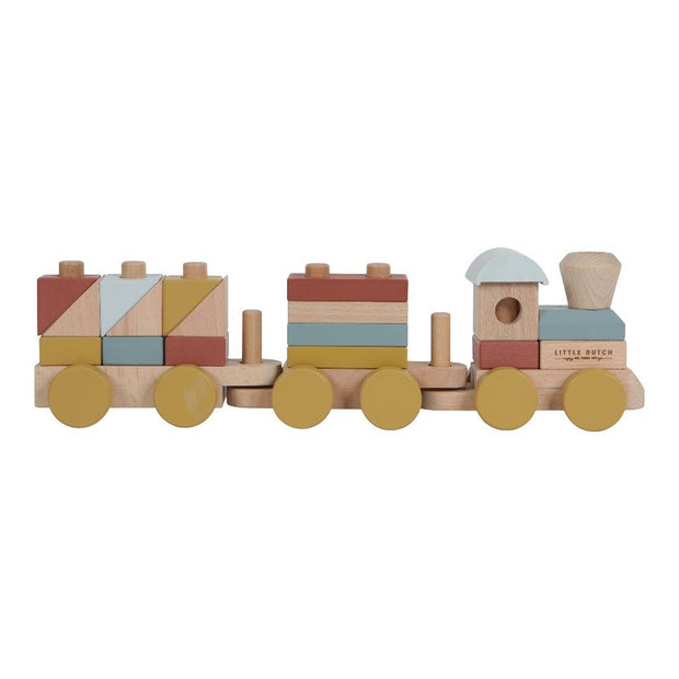 little dutch wooden stacking train