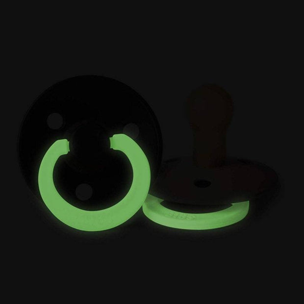 BIBS COLOUR Natural Rubber Pacifier - Dark Oak (Glow in the Dark) freeshipping - Tots of Crown