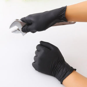 disposable latex gloves black
