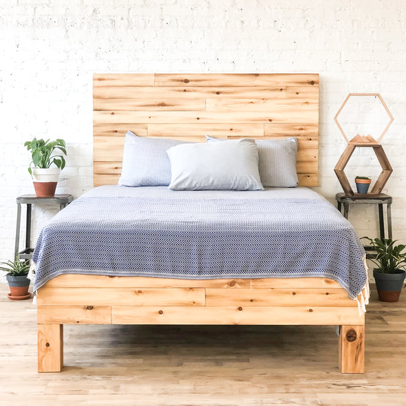 pine queen bed frame