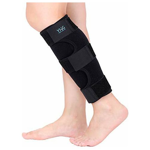 Compression Calf Support, Adjustable Shin Splints Brace with Elastic  Straps, Calf Sleeves for Torn Muscle, Swelling, Sprains Recovery, Men Women